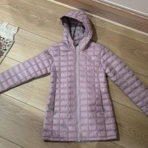 Long purple kids jacket